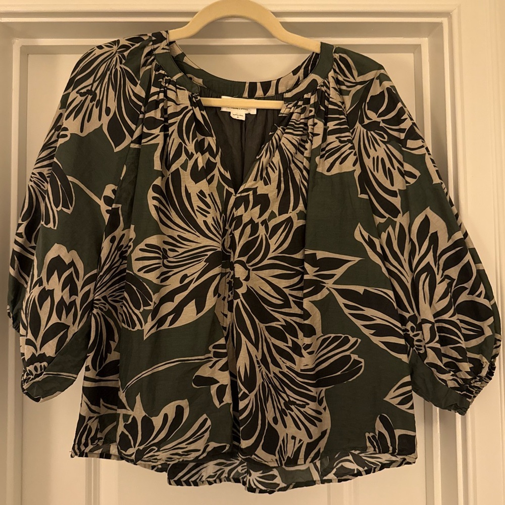 Velvet by Graham & Spencer Green Blouse
